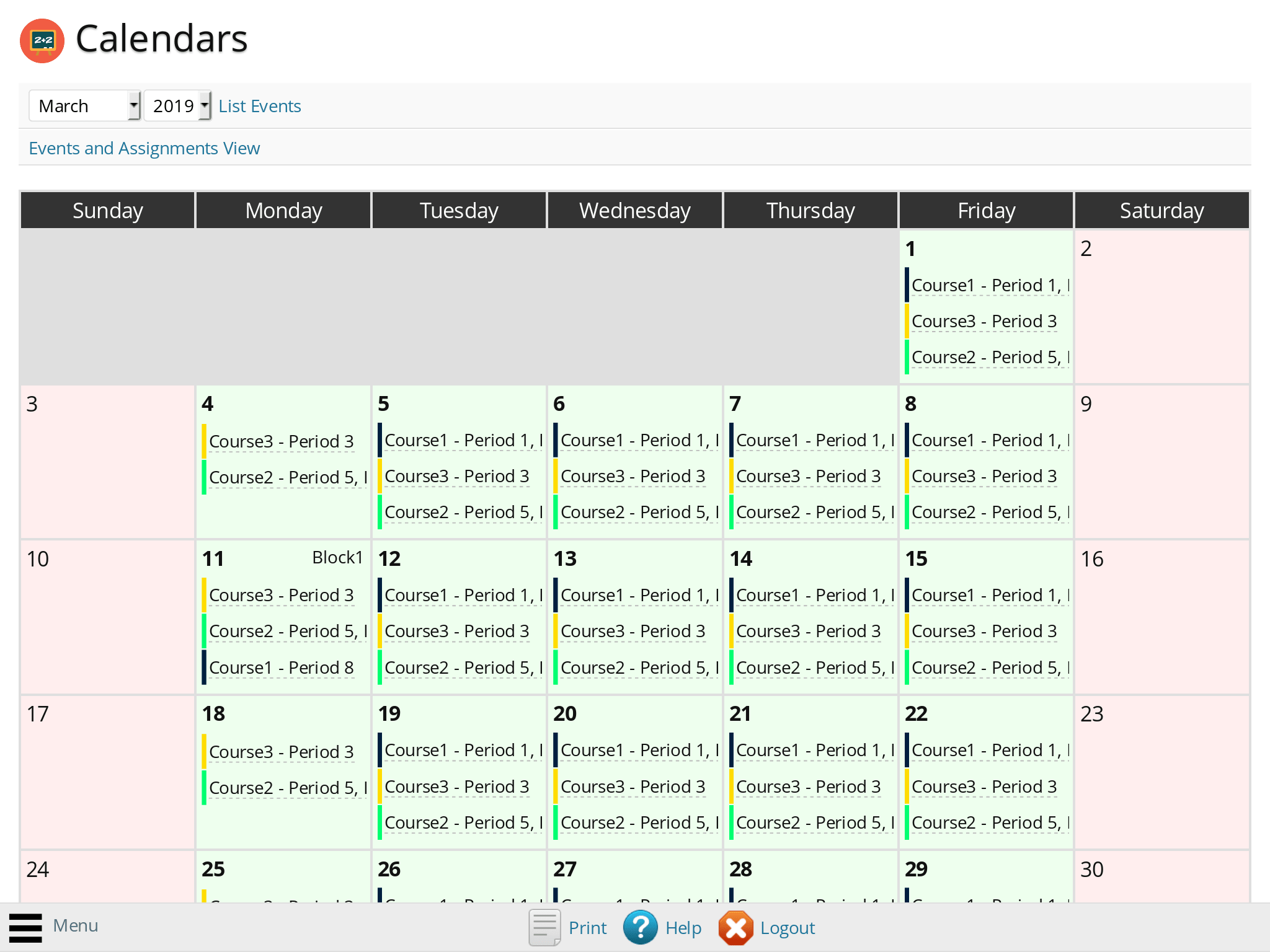 Calendar Schedule View plugin screenshot