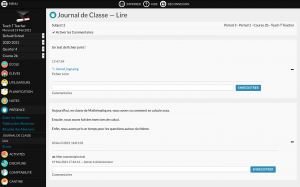 Screenshot module Journal de classe Premium