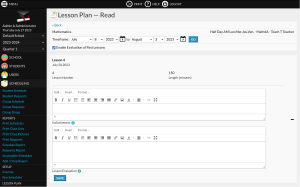 Lesson Plan Premium module screenshot