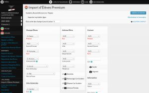 Screenshot Module d'Import d'Élèves Premium
